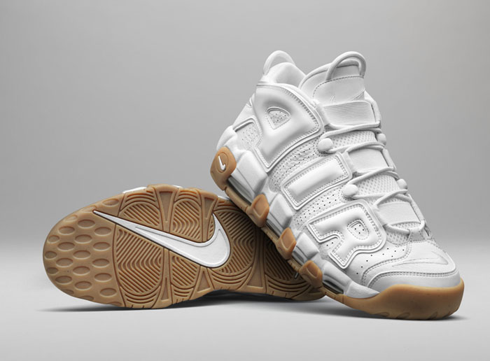 zapatillas Nike Air More Uptempo blancas par de zpatillas Nike Air More Uptempo