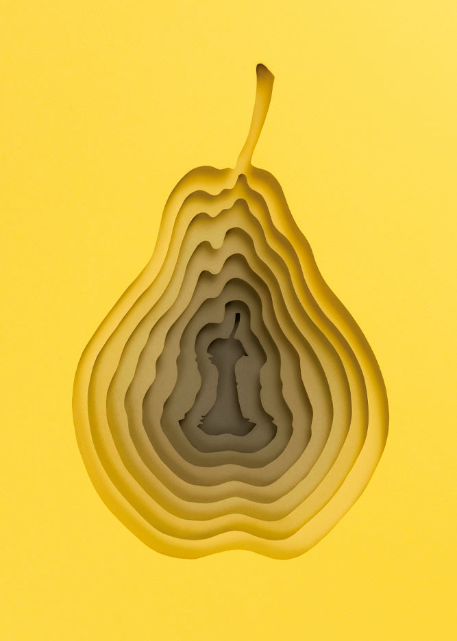 diseño de fruta color amarillo diseño con forma de fruta
