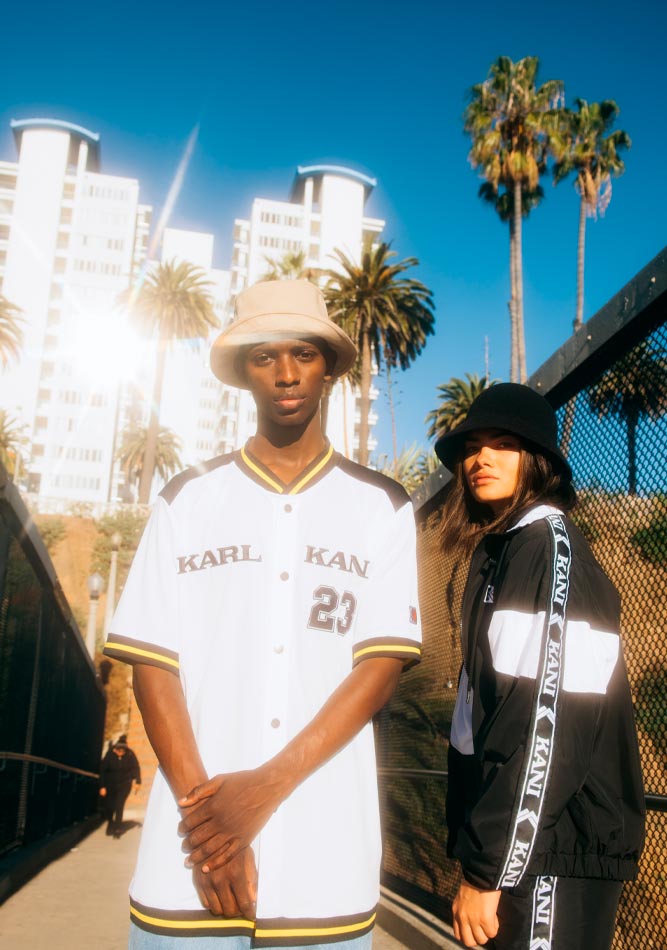 modelos con gorro colección Karl Kani para chico y chica